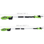 Sierra de pértiga sin cable con batería 20 V 1500 mAh Li-ion