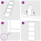 Puerta corredera ESG vidrio y aluminio 76x205 cm blanco