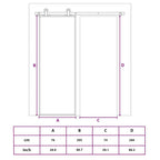 Puerta corredera ESG vidrio y aluminio 76x205 cm blanco
