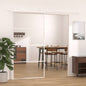 Puerta corredera ESG vidrio y aluminio 76x205 cm blanco