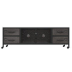 Mueble de TV de hierro plateado 110x30x40 cm