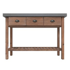 Mesa consola de madera maciza de abeto 110x35x80 cm