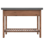 Mesa consola de madera maciza de abeto 110x35x80 cm