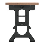 Mesa de comedor madera maciza de abeto y hierro 110x65x82 cm