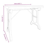 Mesa de comedor madera maciza de abeto y hierro 110x65x82 cm