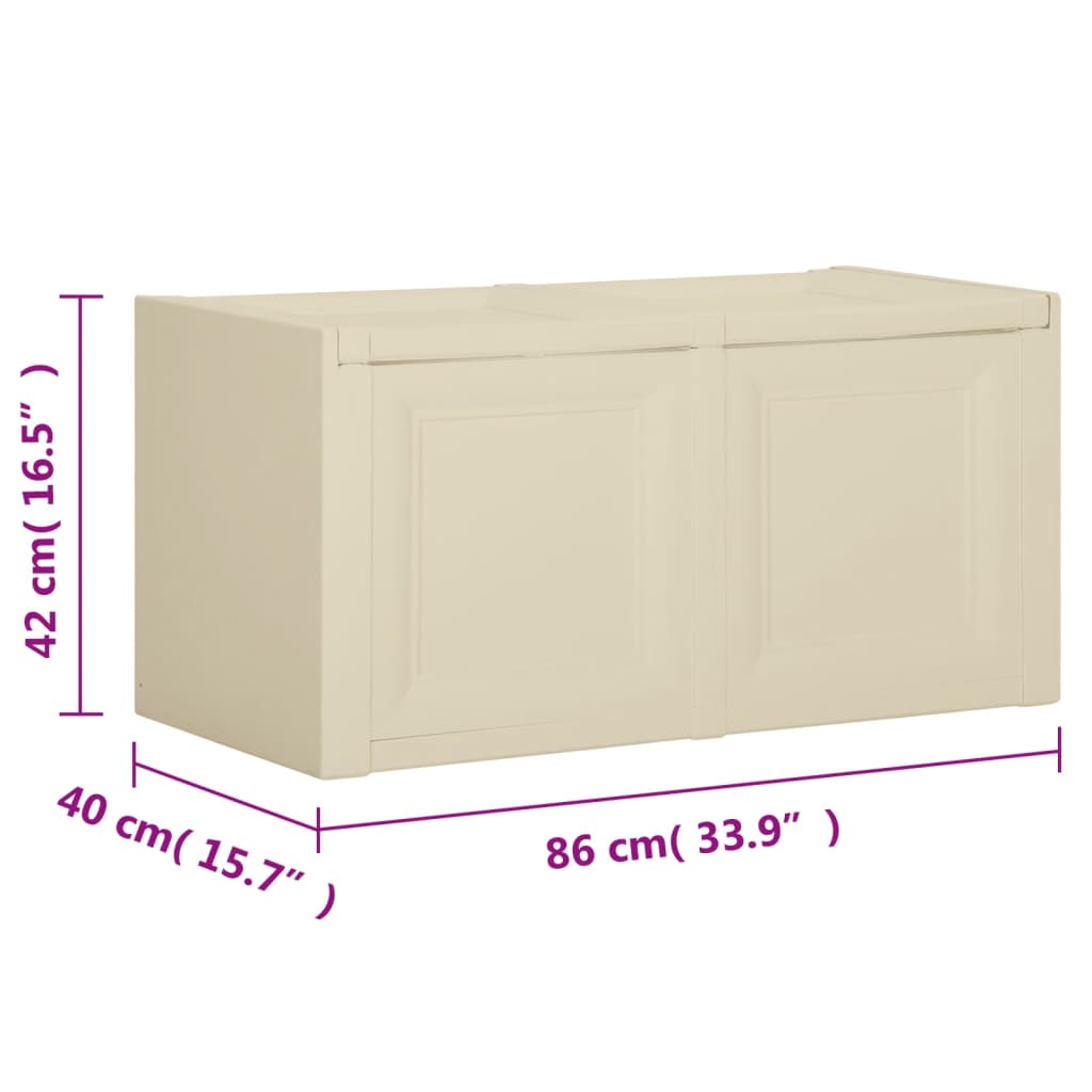 Arca para almofadas 85 L branco angorá 86x40x42 cm