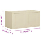 Arca para almofadas 85 L branco angorá 86x40x42 cm