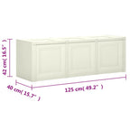 Cream cushion box 130 L 125x40x42 cm