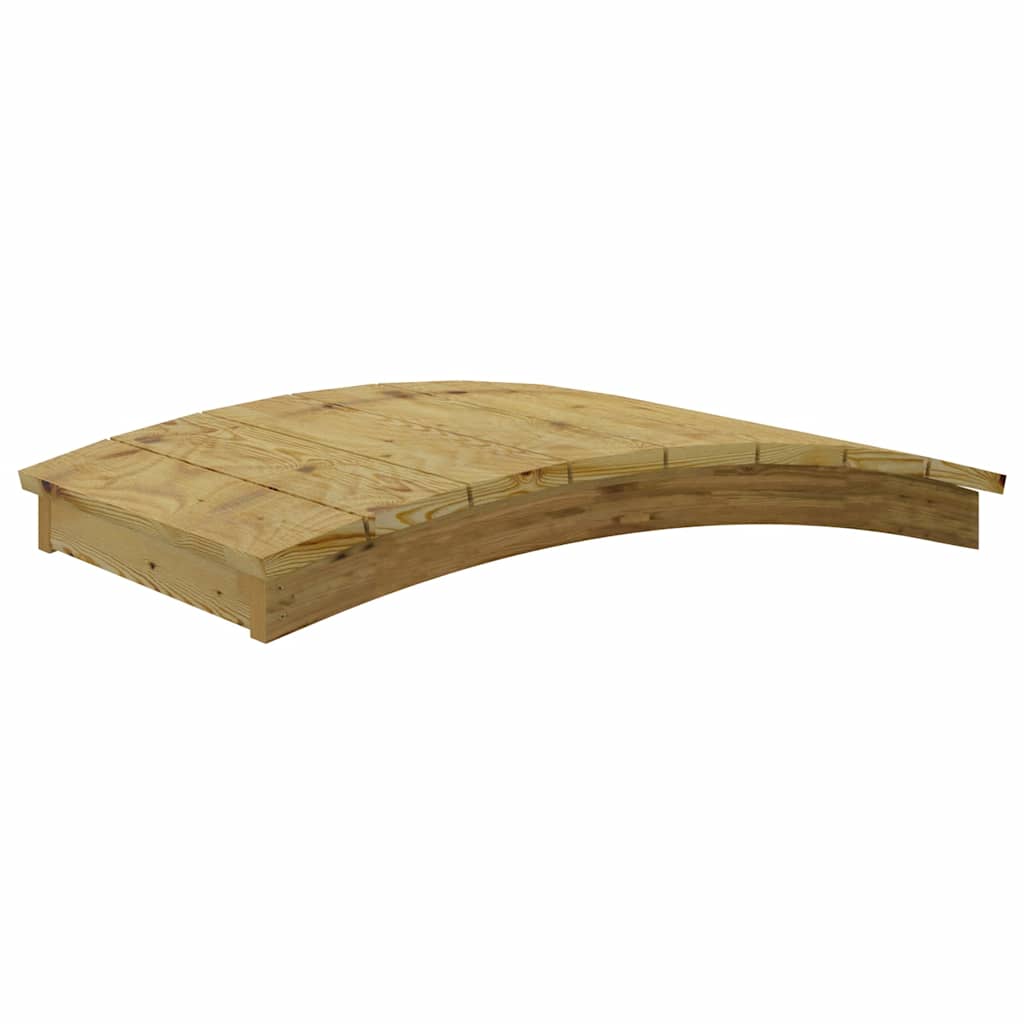 Puente de jardín madera maciza pino impregnada 110x74 cm