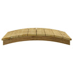 Puente de jardín madera maciza pino impregnada 110x74 cm