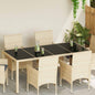Encimera 4 pcs Negro vidrio templado