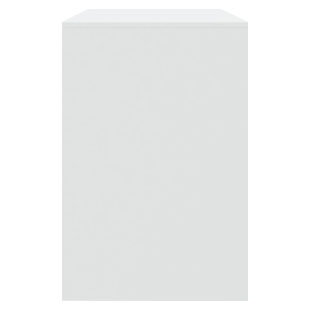 Juego de comedor 3 piezas madera contrachapada blanco