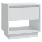 Mesita de noche madera contrachapada blanco 45x34x44 cm