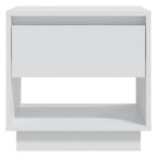 Mesita de noche madera contrachapada blanco 45x34x44 cm