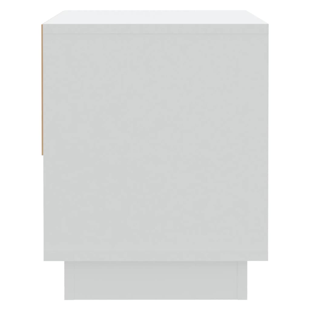 Mesita de noche madera contrachapada blanco 45x34x44 cm