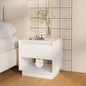 Mesa de cabeceira contraplacado branco 45x34x44 cm