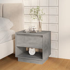 Mesitas de noche 2 uds contrachapada gris hormigón 45x34x44 cm
