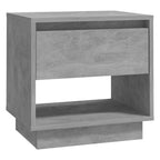 Mesitas de noche 2 uds contrachapada gris hormigón 45x34x44 cm