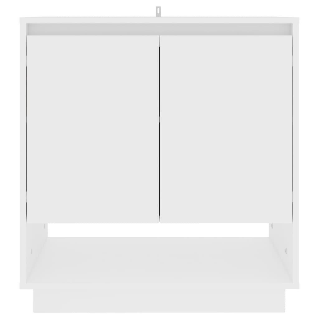 Aparador de madera contrachapada blanco 70x41x75 cm