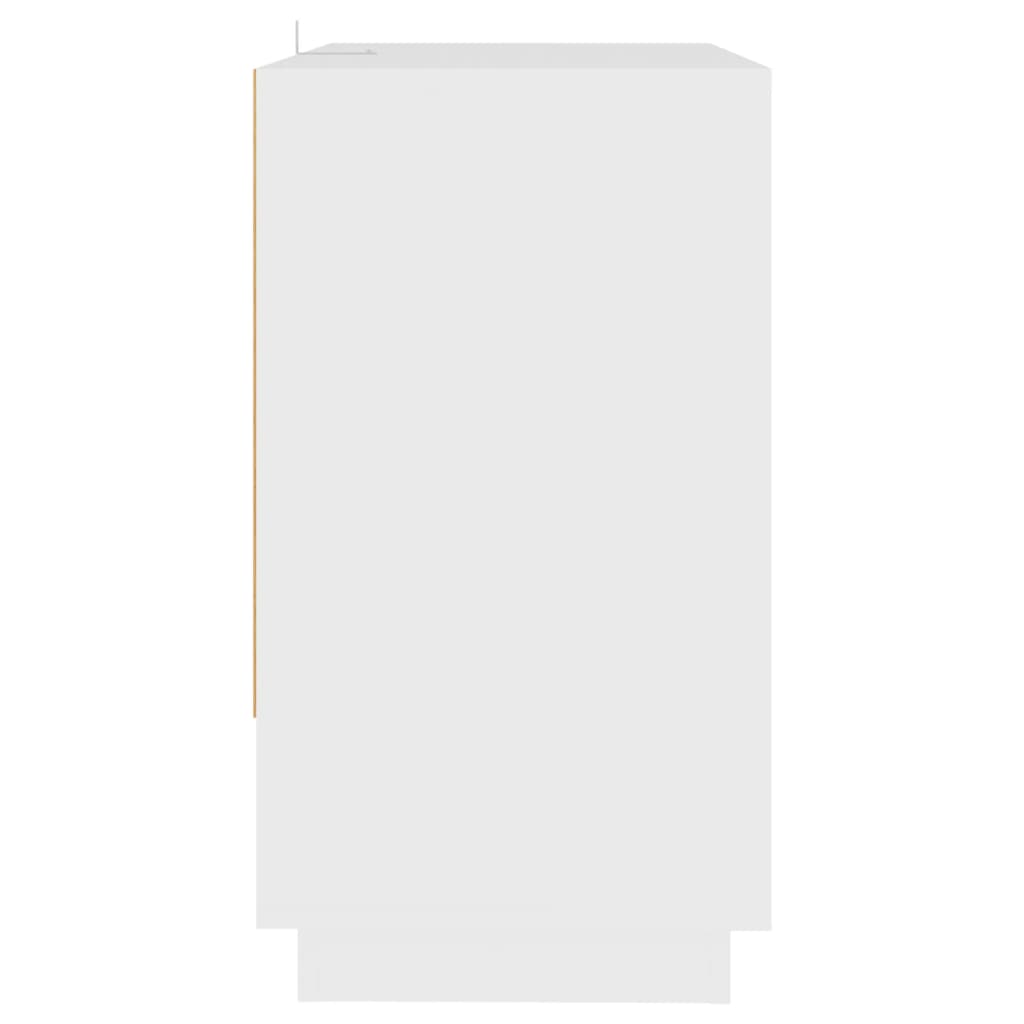 Aparador de madera contrachapada blanco 70x41x75 cm