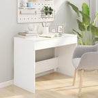 Escritorio de madera contrachapada blanco 101x50x76,5 cm