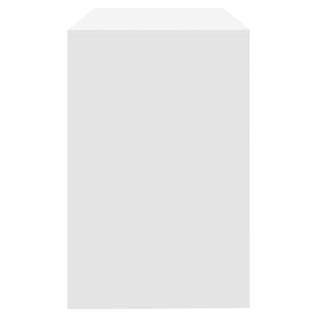 Escritorio de madera contrachapada blanco 101x50x76,5 cm
