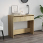 Mesa consola de contraplacado branco 89x41x76,5 cm