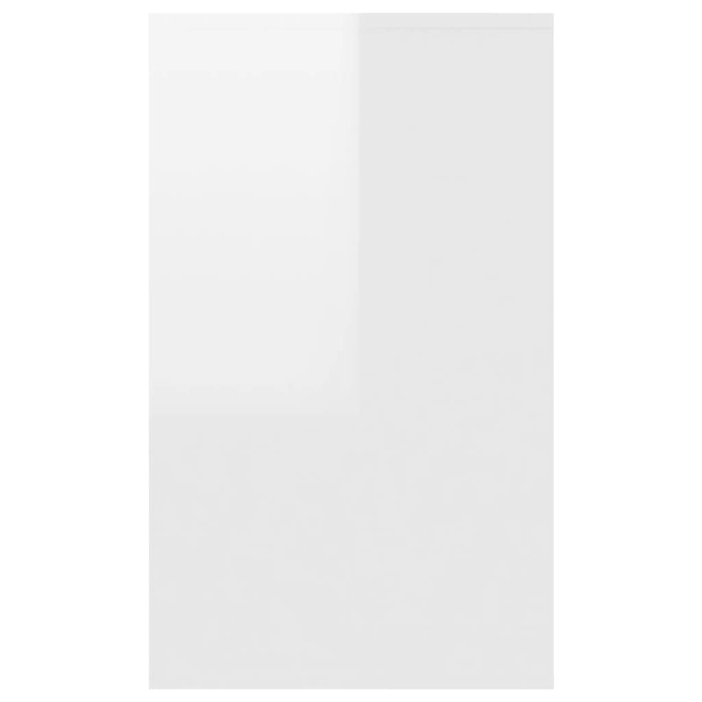 Aparador con 3 cajones contrachapado blanco brillo 120x41x75 cm
