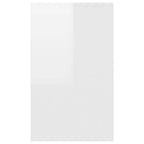 Aparador con 3 cajones contrachapado blanco brillo 120x41x75 cm
