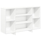 Aparador de madera contrachapada blanco 120x30x75 cm