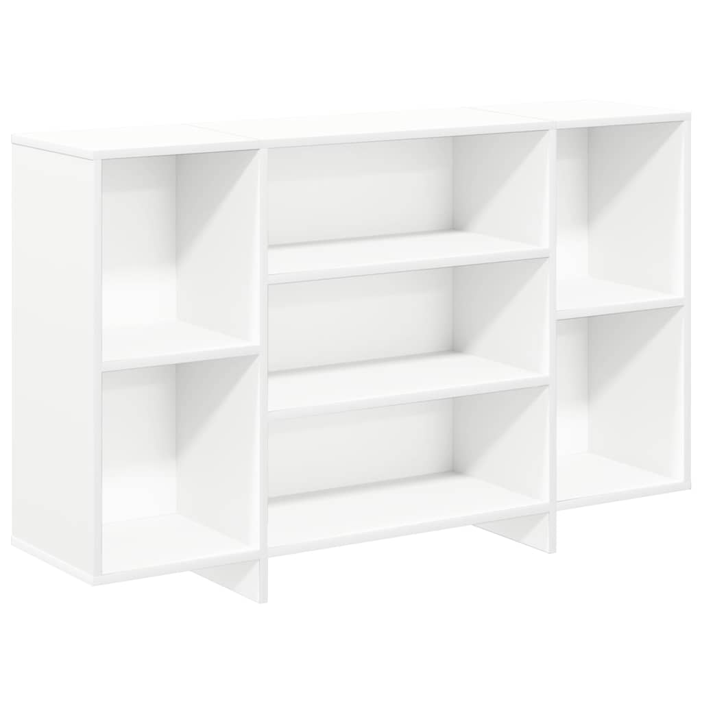 Aparador de madera contrachapada blanco 120x30x75 cm