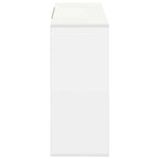 Aparador de madera contrachapada blanco 120x30x75 cm