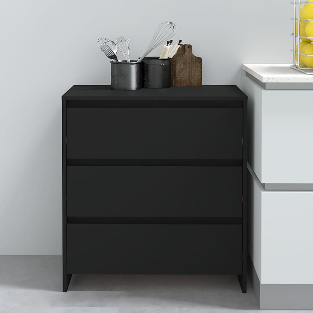 Aparador de madera contrachapada blanco 70x41x75 cm