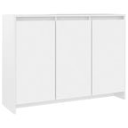Aparador de madera contrachapada blanco 102x33x75 cm