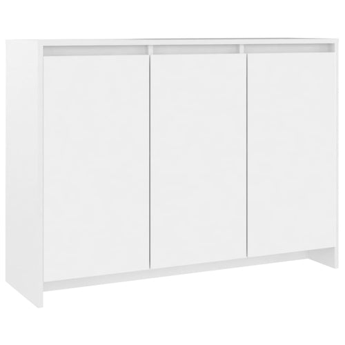 Aparador de contraplacado branco 102x33x75 cm