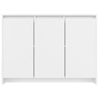Aparador de madera contrachapada blanco 102x33x75 cm
