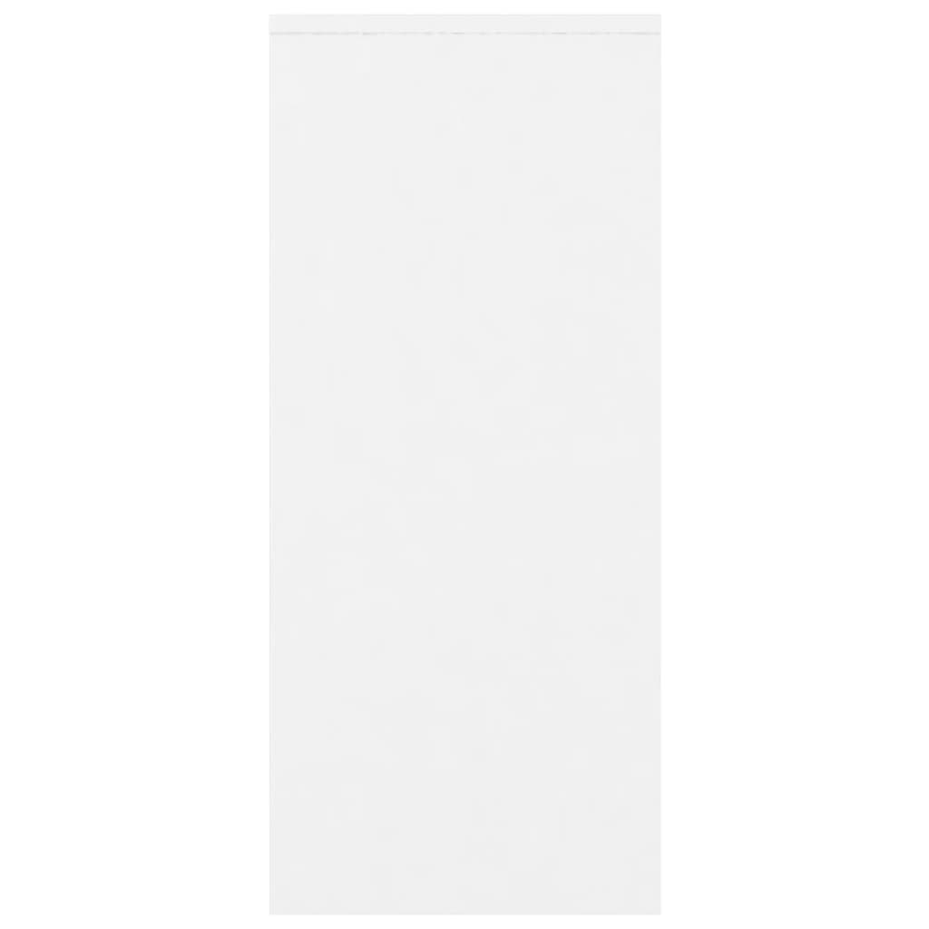 Aparador de madera contrachapada blanco 102x33x75 cm