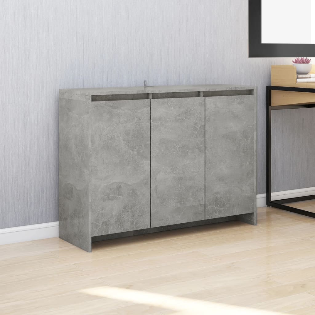 Aparador de madera contrachapada blanco 102x33x75 cm
