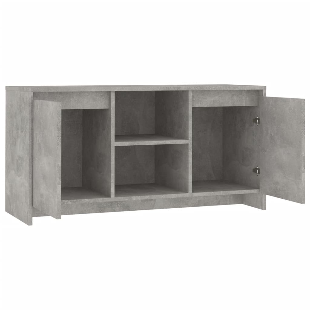 Mueble de TV madera contrachapada gris hormigón 102x37,5x52,5cm