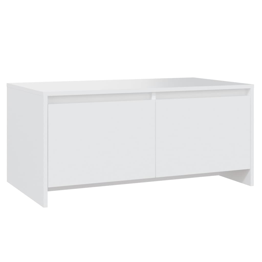 Mesa de centro madera contrachapada blanco 90x50x41,5 cm