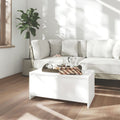 Mesa de centro madera contrachapada blanco 90x50x41,5 cm