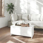 Mesa de centro madera contrachapada blanco 90x50x41,5 cm