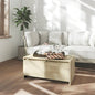 Mesa de centro madera contrachapada blanco 90x50x41,5 cm