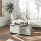 Mesa de centro madera contrachapada blanco 90x50x41,5 cm