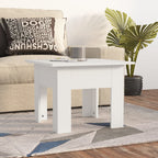 Mesa de centro blanco madera contrachapada 40x40x42 cm