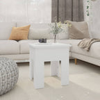 Mesa de centro de madera de ingeniería blanca 102x55x43 cm
