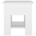 Mesa de centro blanco madera contrachapada 40x40x42 cm