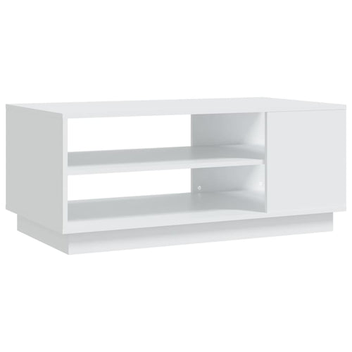 White Engineered Wood Coffee Table 102x55x43 cm