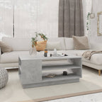 Mesa de centro de madera de ingeniería blanca 102x55x43 cm