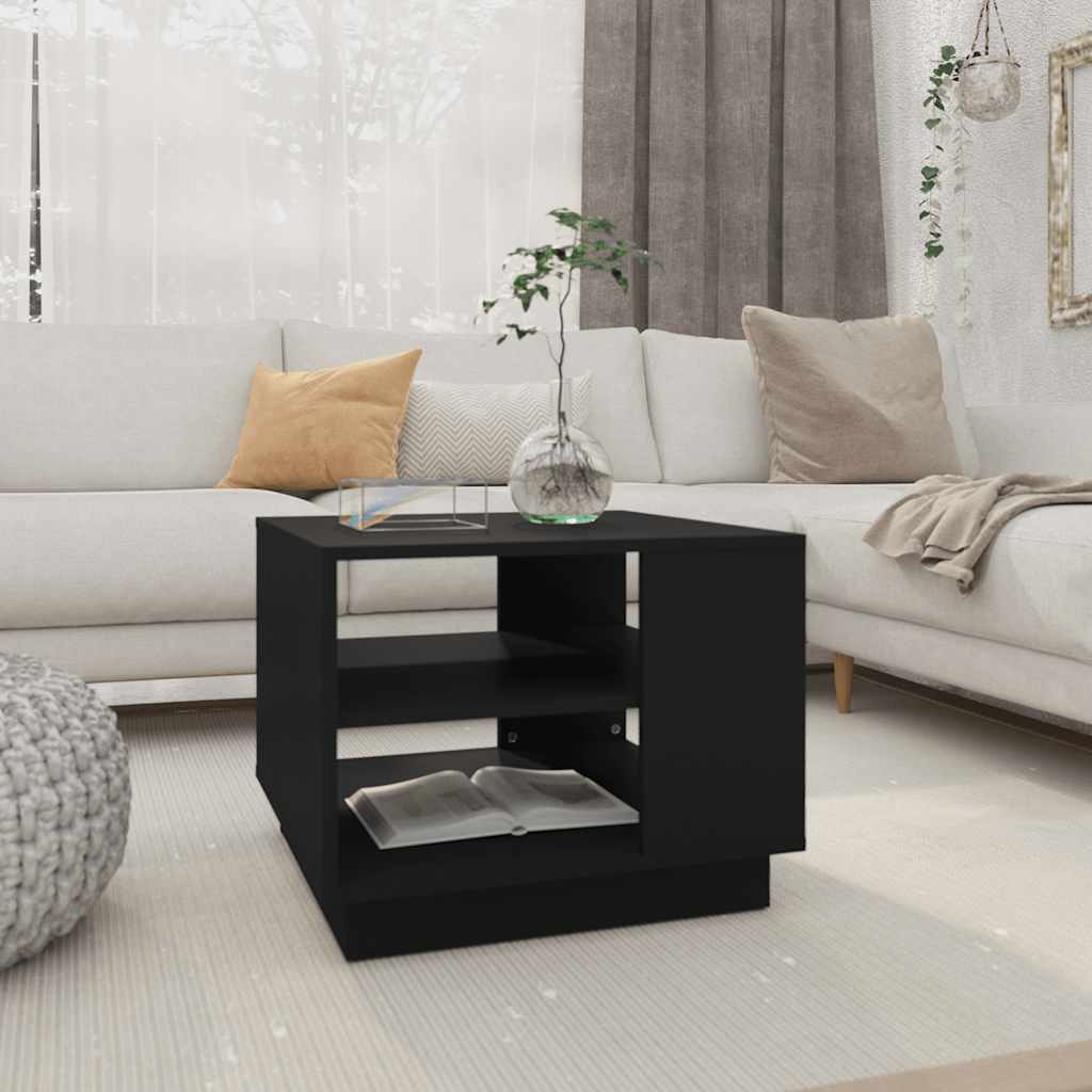 Mesa de centro de madera de ingeniería blanca 102x55x43 cm